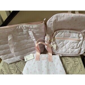 LoveShackFancy x Target Yoobi Backpack & Tote & Lunch Bag Set Pink Floral NEW